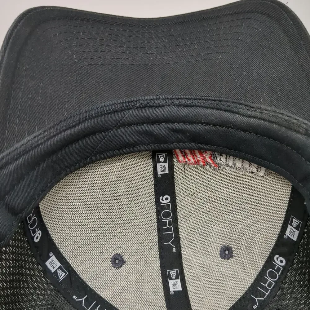 New Era Trucker Hat Black One Size OK 4WD Snapback Mesh Back Curved Bill